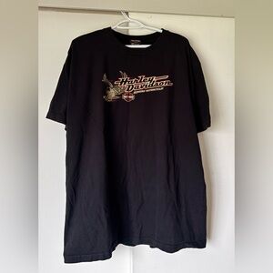 Vintage Men’s Harley Davidson Black Tshirt Size 2XL
